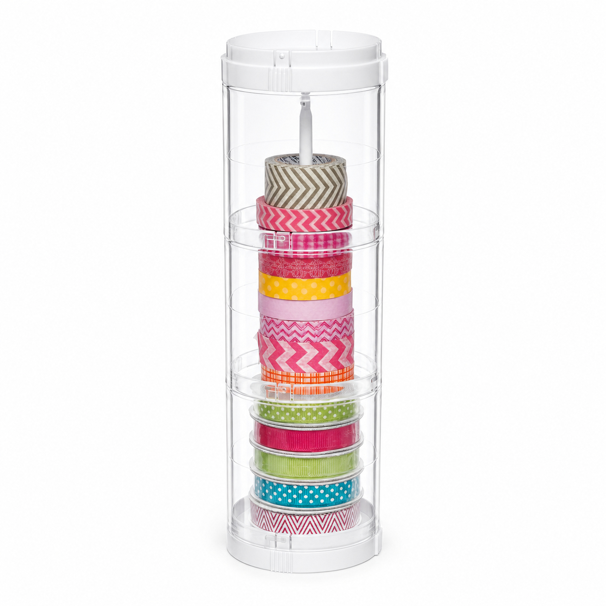 Deflecto Interlocking Stacking Tower Organiser 3 Canister - Image 3