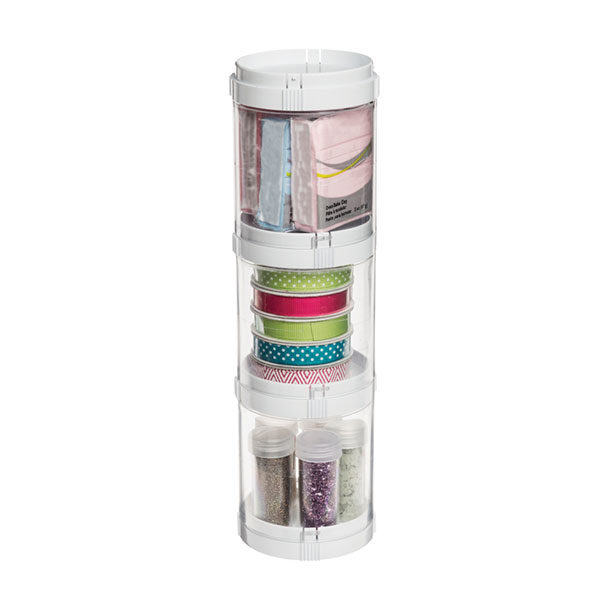 Deflecto Interlocking Stacking Tower Organiser 3 Canister