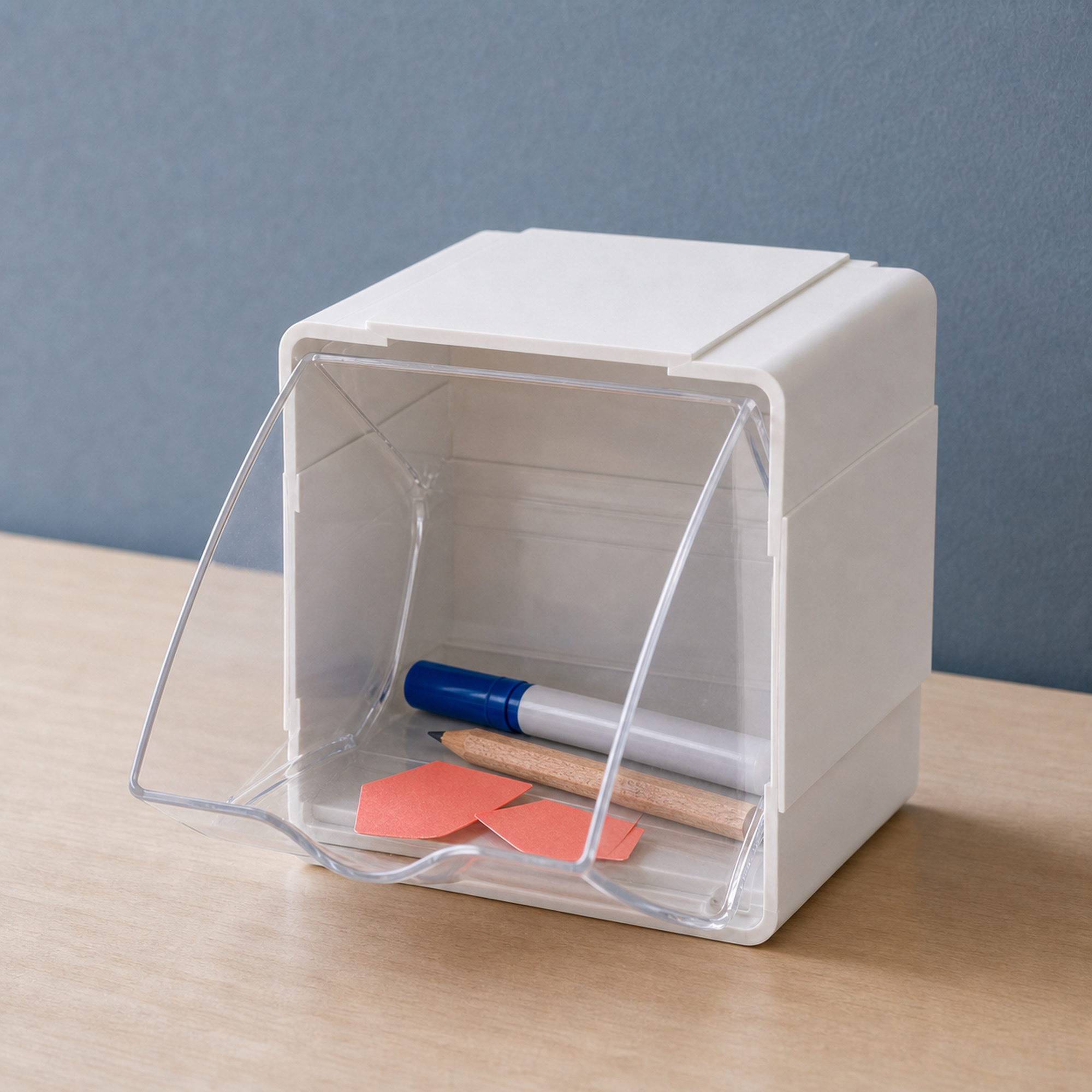 Deflecto Interlocking Single Tilt Bin - Image 2