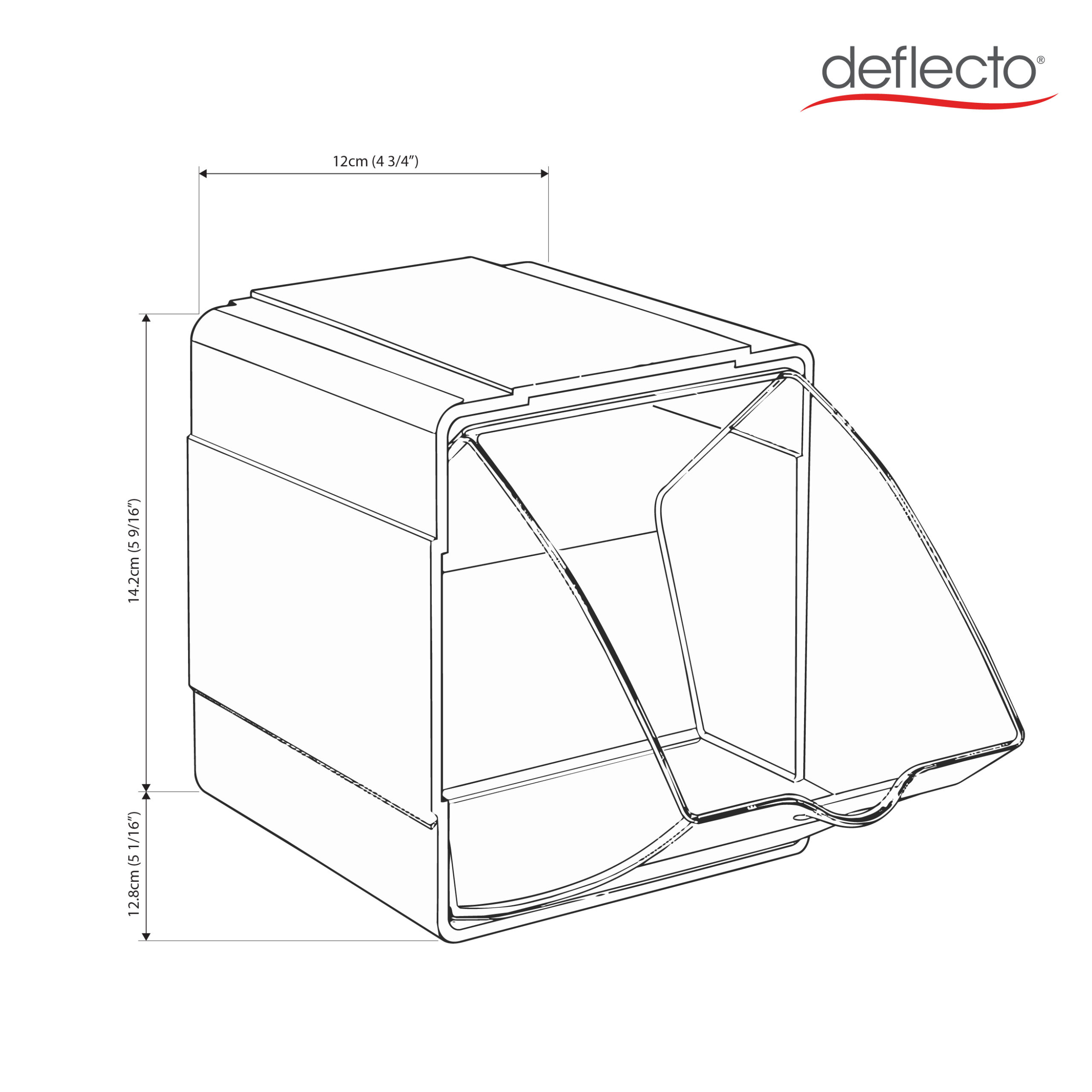 Deflecto Interlocking Single Tilt Bin - Image 7