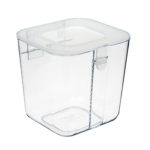 Deflecto Stackable Caddy Organiser – Small Container – empty with lid closed