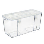 Deflecto Stackable Caddy Organiser – Medium Container – empty with lid closed