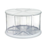 Deflecto Carousel Rotating Organiser (6 Bin) – empty, showing the 6 bins