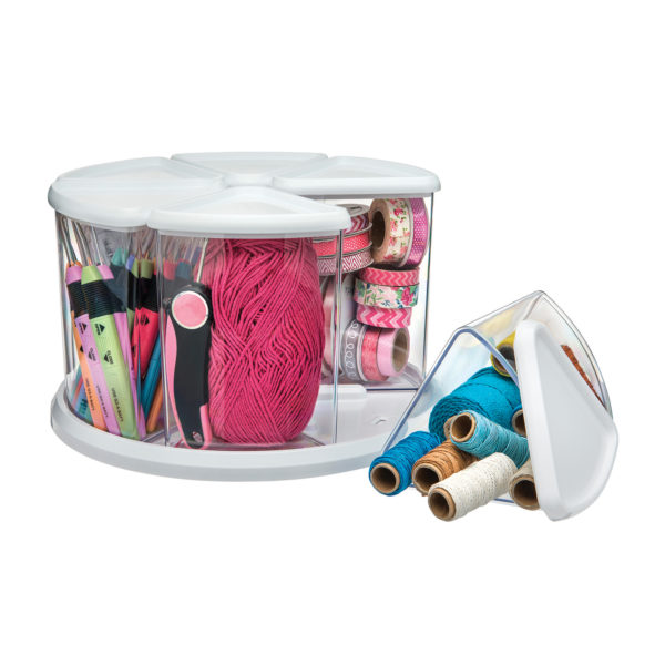 Deflecto Carousel Rotating Organiser (6 Bin)