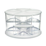 Deflecto Carousel Rotating Organiser (9 Bin) – empty, showing the 9 bins
