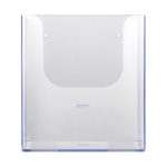 Deflecto A5 Portrait Extra Capacity Wall-Mounted Brochure Holder – front view, empty