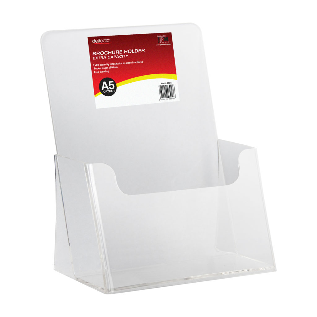 Deflecto A5 Portrait Extra Capacity Brochure Holder