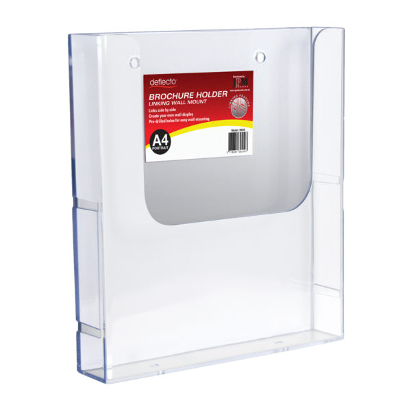 Brochure Holder - Wall Mount - Linking - A4 Portrait