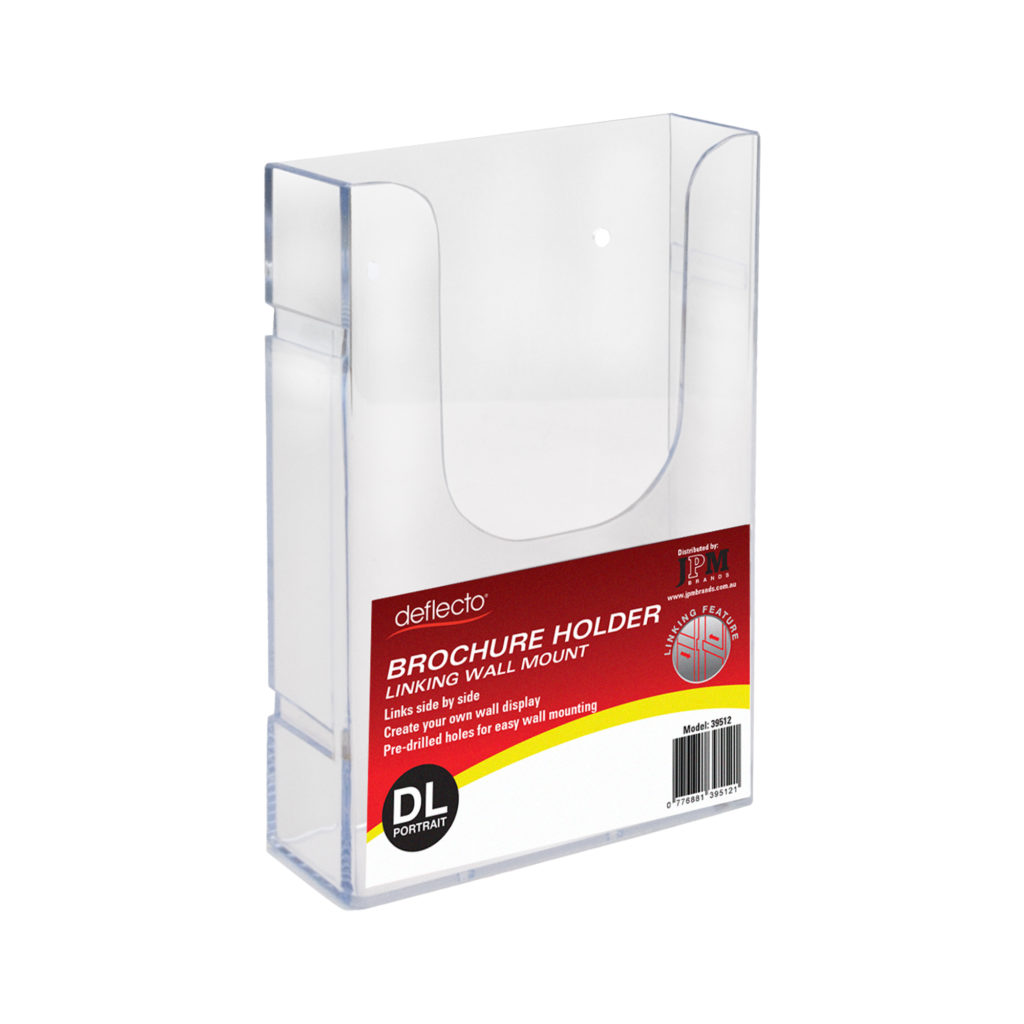 Deflecto DL Portrait Linking Wall-Mounted Brochure Holder