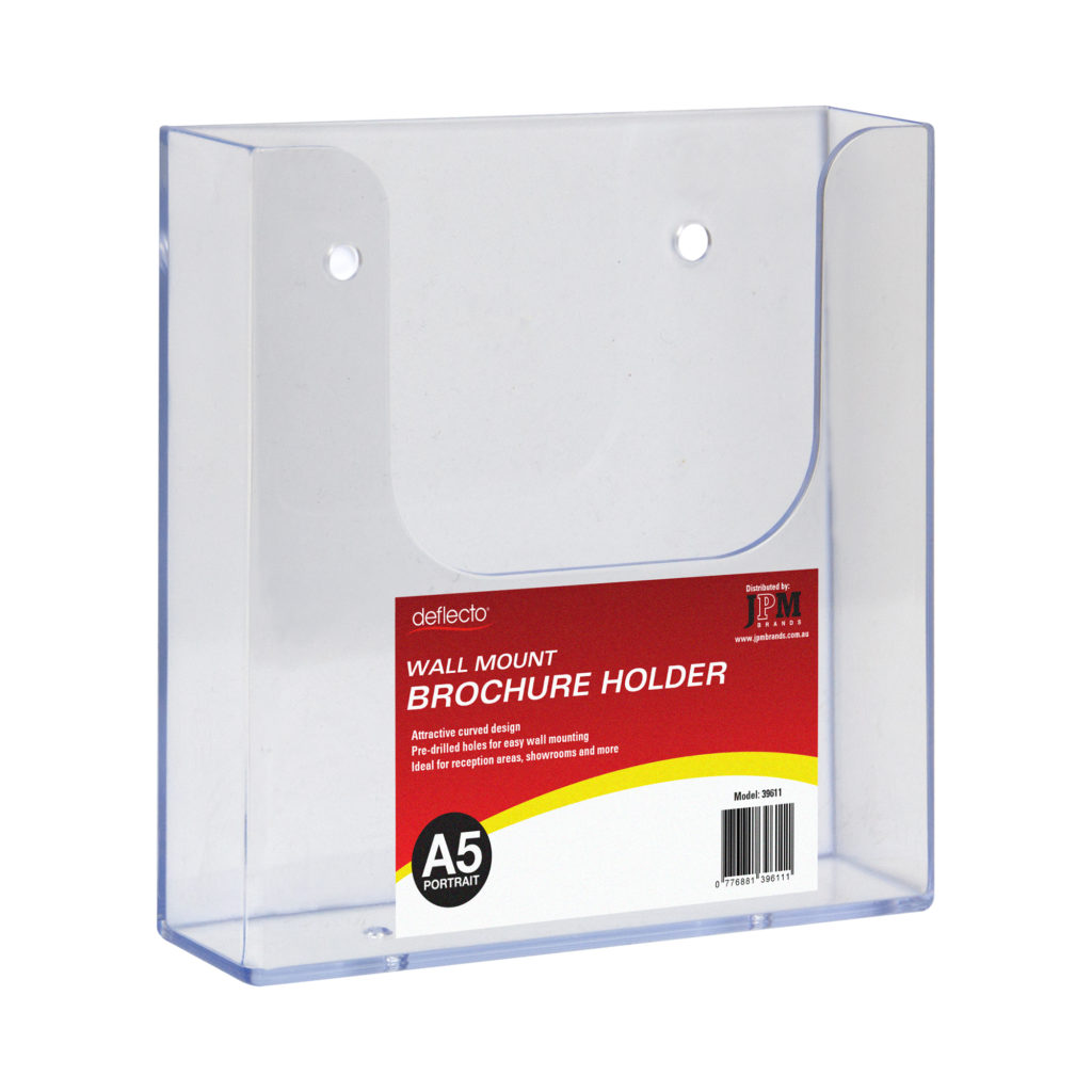 Deflecto A5 Portrait Wall-Mounted Brochure Holder