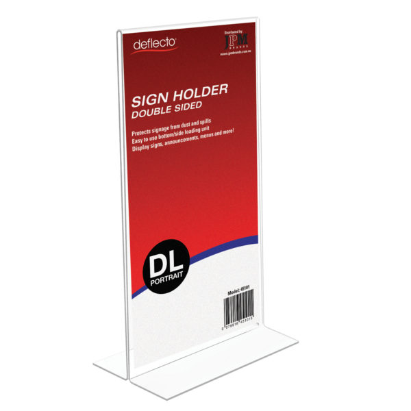 Sign Holder - Double Sided - DL Portrait (T-Shape)