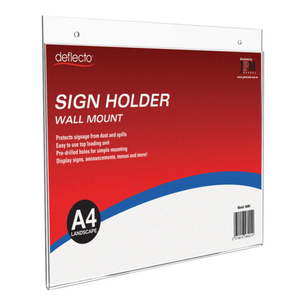 Sign Holder - Wall Mount - A4 Landscape