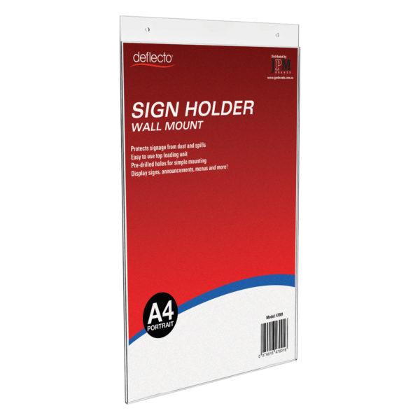 Sign Holder - Wall Mount - A4 Portrait
