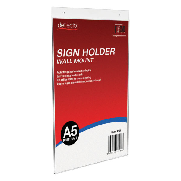 Sign Holder - Wall Mount - A5 Portrait