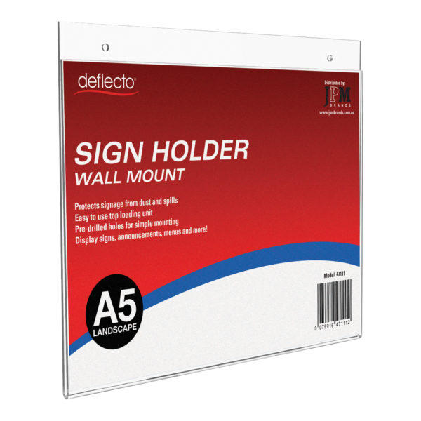 Sign Holder - Wall Mount - A5 Landscape