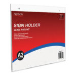 Deflecto A3 Landscape Wall-Mounted Sign Holder