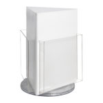 Deflecto A4 Portrait White Rotating Countertop Brochure Holder