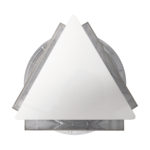 Deflecto A4 Portrait White Rotating Countertop Brochure Holder – top view showing the triangular shape