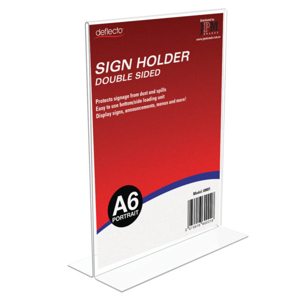 Sign Holder - Double Sided - A6 Portrait (T-Shape)