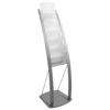 Brochure Holder - Contemporary Floor Display Stand Silver - A4 x 6 - Image 2