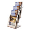 Curved Brochure Holder Silver - DL Portrait (3-Tier) - Image 2