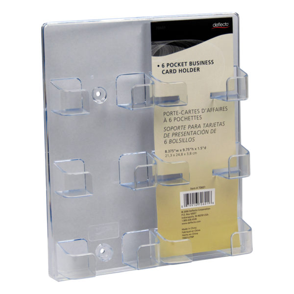 Business Card Holder - Landscape Wall Mount (6 Pocket)