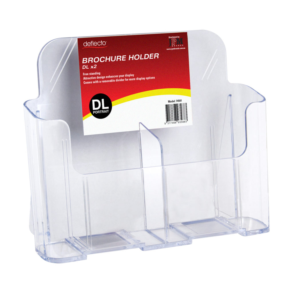 Deflecto DL Portrait 2-Pocket Brochure Holder