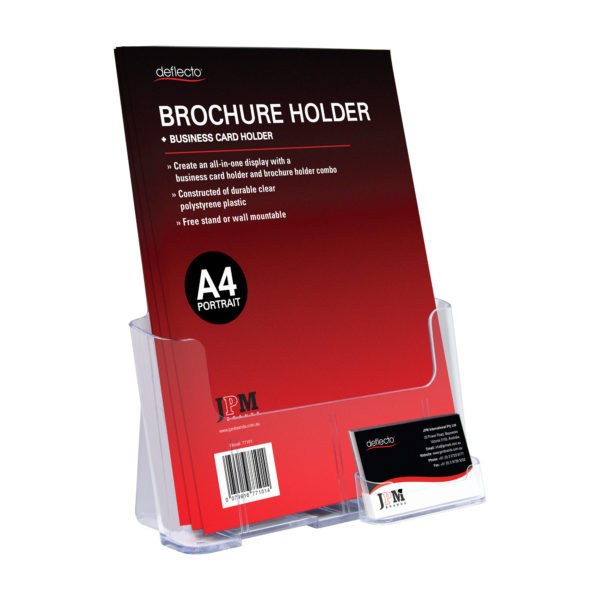 Brochure Holder - w/ Business Card - A4 Portrait