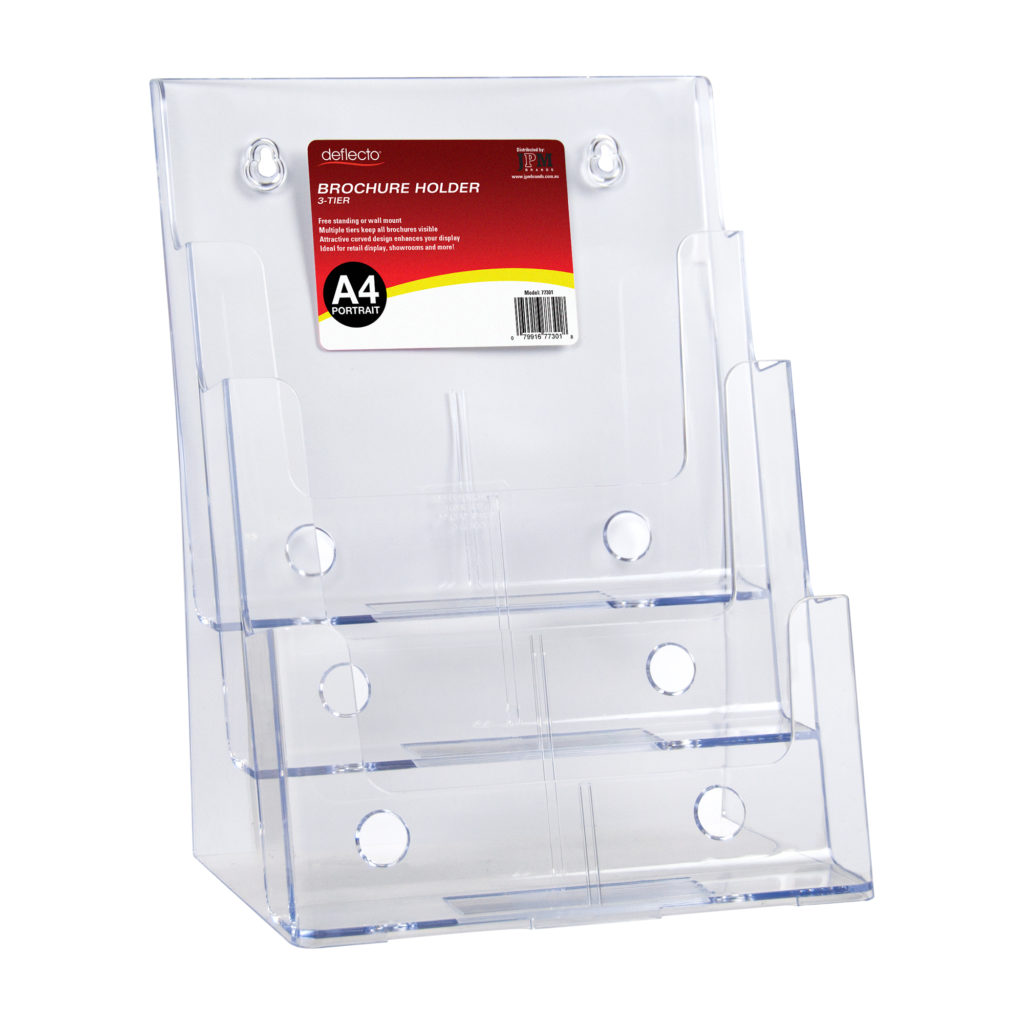 Deflecto A4 Portrait 3-Tier Brochure Holder