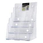 Deflecto DL Portrait 4-Tier Brochure Holder – 8 Pocket