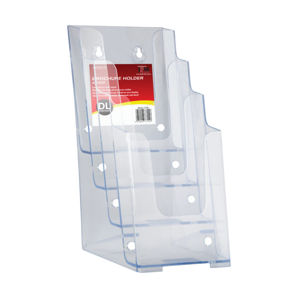 Brochure Holder - DL Portrait (4-Tier)