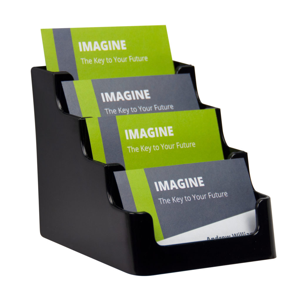 Deflecto Landscape 4-Tier Sustainable Business Card Holder