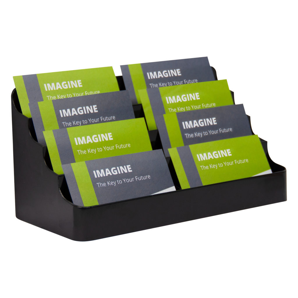 Deflecto Landscape 4-Tier Sustainable Business Card Holder – 8 Pocket