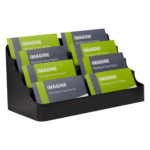 Deflecto Landscape 4-Tier Sustainable Business Card Holder – 8 Pocket