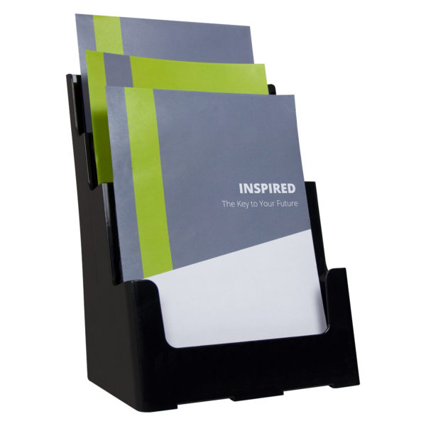 Sustainable Brochure Holder – A4 Portrait (3-Tier)