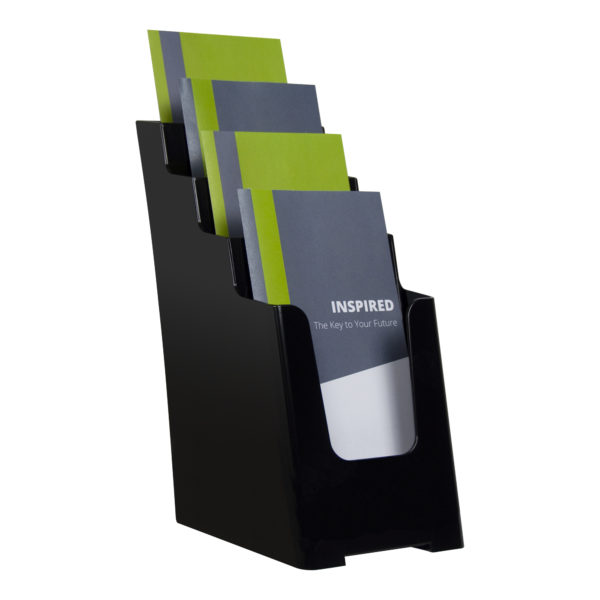Sustainable Brochure Holder – DL Portrait (4-Tier)