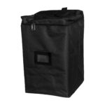 Deflecto Portable Concertina Brochure Stand – A4 × 4 – black carry bag