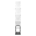 Deflecto Portable Concertina Brochure Stand – A4 × 4 – front view, folded open
