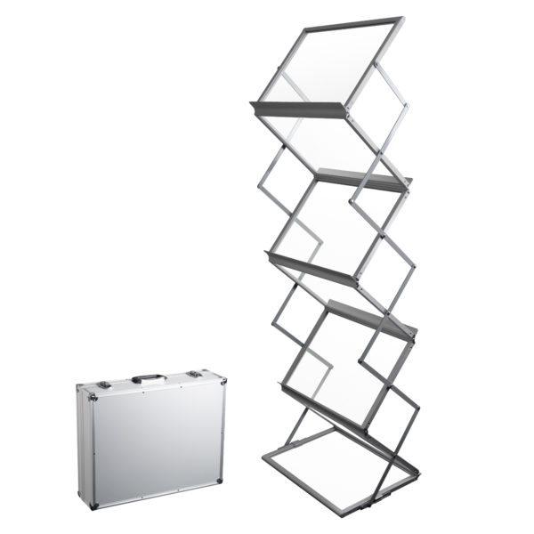 Brochure Holder - Portable Concertina Display Stand - A3 x 6