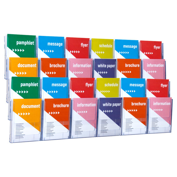 Brochure Holder - Lit-Loc Wall Display Kit - A5 x 24