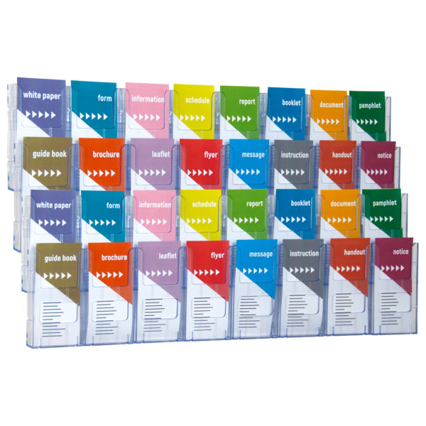 Brochure Holder - Lit-Loc Wall Display Kit - DL x 32