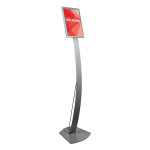 Deflecto A4 Silver Contemporary Floor Stand Sign Holder