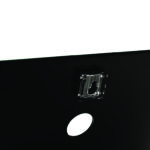 Deflecto Wall-Mounted Sign Holder – Frame Style – close-up of the back-plate wall bracket