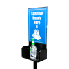 Sign Holder - Hand Sanitiser Floor Stand - A4 Portrait (Black) - Image 3