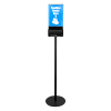 Sign Holder - Hand Sanitiser Floor Stand - A4 Portrait (Black) - Image 2