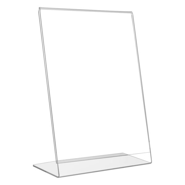 Sign Holder - Slanted - A4 Portrait (3mm Acrylic)