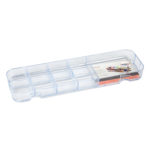 Deflecto Stackable Caddy Organiser – Storage Tray – empty, showing the compartments
