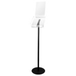 Deflecto Brochure Foyer Stand with A4 Sign Holder – empty, showing the stand and sign holder