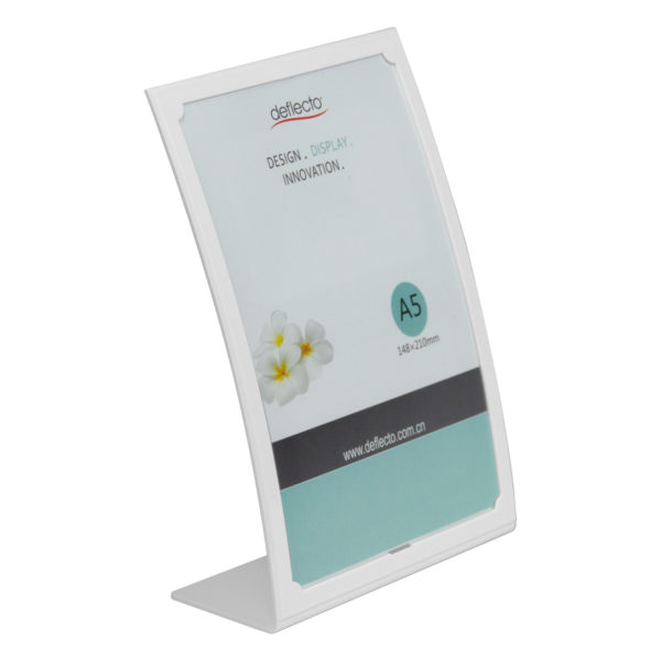 Sign Holder - Anti-Glare Curved - A5 Portrait (White)