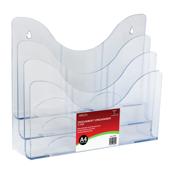 Document Organiser Clear - A4 Landscape (3-Tier)
